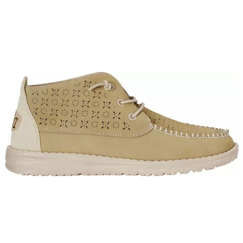 Hey Dude "Wendy Mid Suede Boho" Ivory Tan Leather | Women's Size 7 - Picture 2 of 16